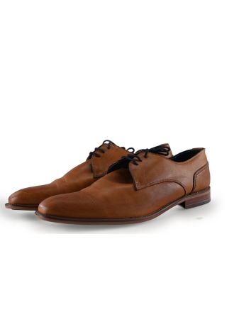 Manfield Elegante Schuhe Cognac 300975