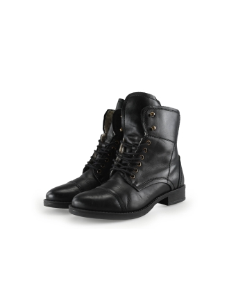 Manfield Schnürstiefel Schwarz 302061
