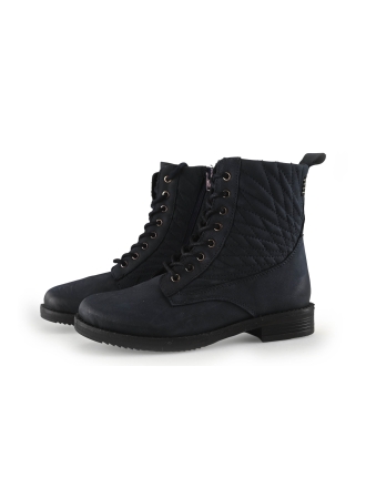 Manfield Schnürstiefel Blau 310116