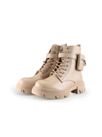 Claudia Ghizzani Schnürstiefel Beige 331271
 Größe 38
 