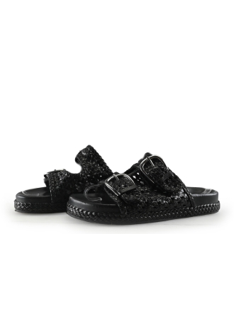 Manfield Mules Pantoletten Schwarz 332356
 Größe 38
 