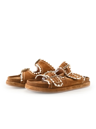 Manfield Mules Pantoletten Cognac 332511
 Größe 40
 