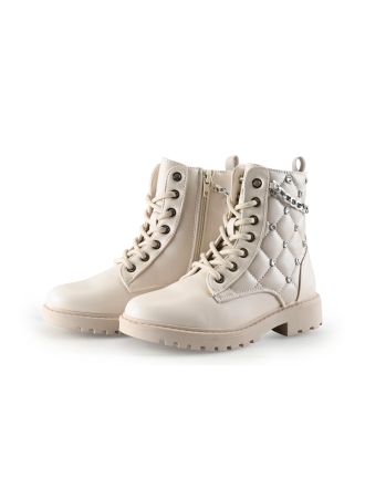 Claudia Ghizzani Schnürstiefel Beige 335606
 Größe 32
 