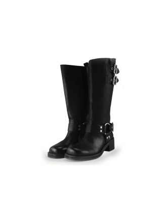 Steve Madden Bikerstiefel Schwarz 338547
 Größe 38
 