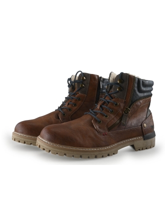 Mustang Schnürstiefel Cognac 346382
 Größe 45
 