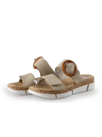 Rieker Mules Pantoletten Beige 346739
 Größe 38
 