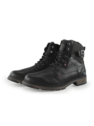 Mustang Schnürstiefel Schwarz 350491
 Größe 45
 