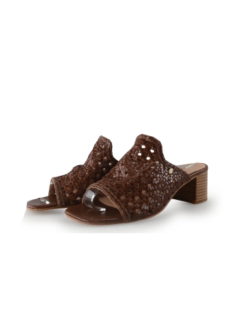 Fred de La Bretoniere Mules Pantoletten Cognac 350983
 Größe 40
 