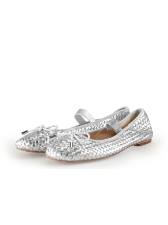 Manfield Ballerinaschuhe Silber 354402
 Größe 39
 
