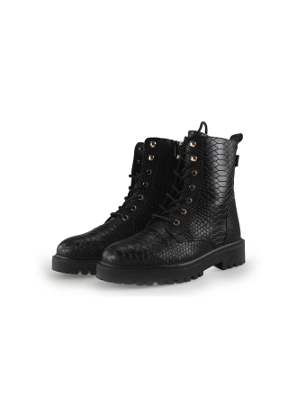 Manfield Schnürstiefel Schwarz 354887
 Größe 38
 