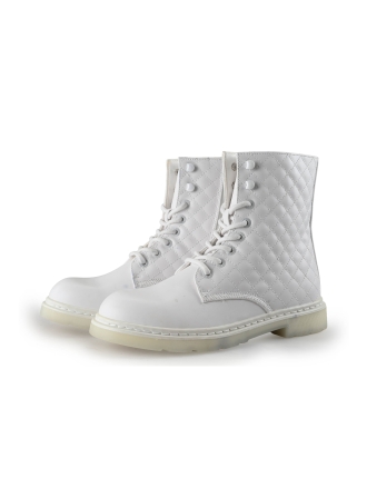 Dockers By Gerli Schnürstiefel Weiß 358097
 Größe 41
 