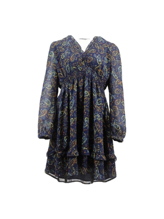 Apricot Kleid Blau 600040