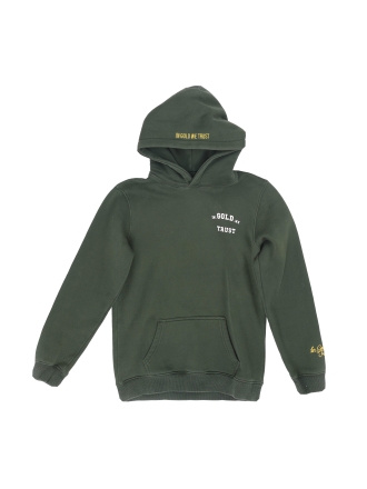 In Gold We Trust Hoodie Grün 609830
 Größe 14
 
