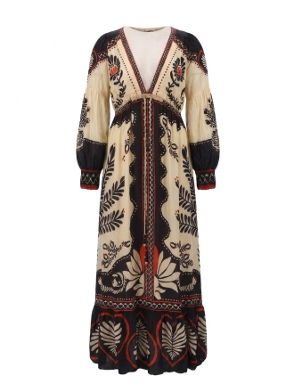 Farm Rio Kleid Beige 610720
 Größe S
 